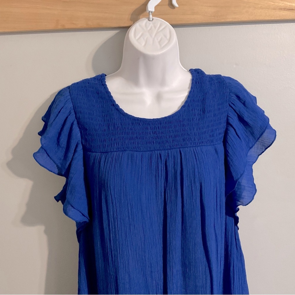 Indigo Rose Royal Blue Dress. Size Large - Picture 4 of 9